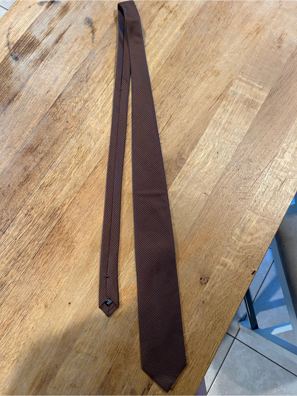 David Donahue Brown Textured Men's Tie